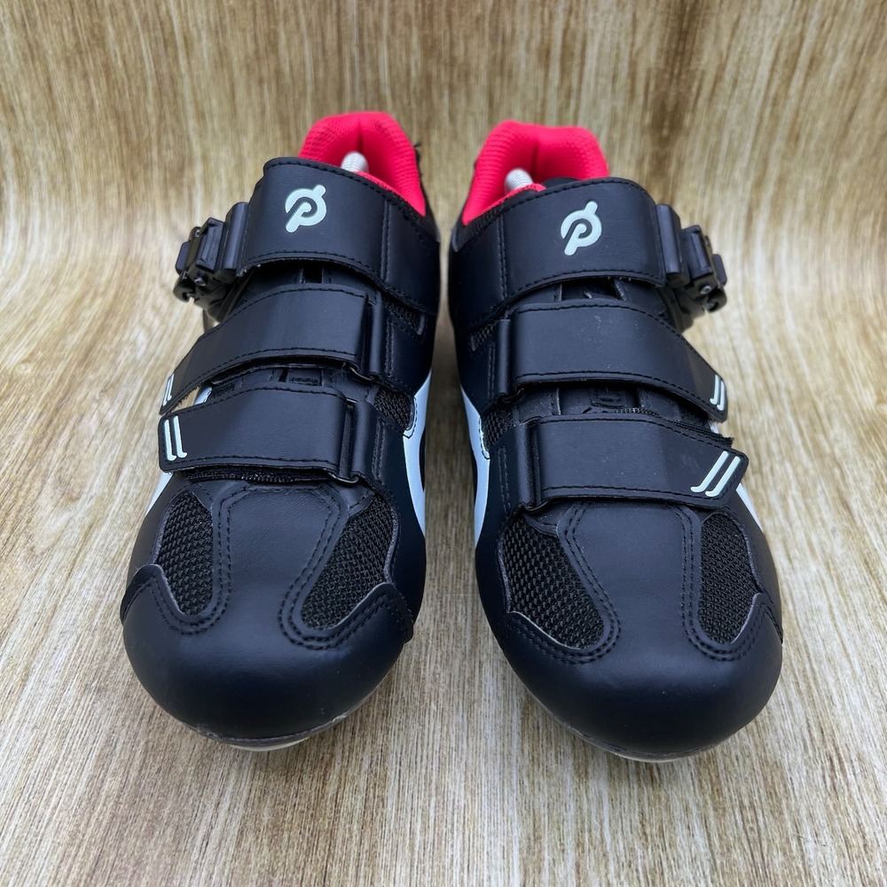 Peloton Indoor Cycling Shoes‎ Women's Size 8 EU 39 Black Red Spin Bike - Picture 2 of 9
